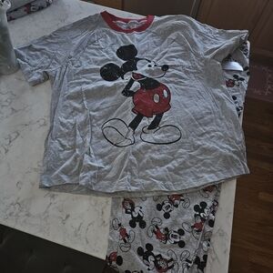 Mickey Mouse Gray and Red Kids Pajamas